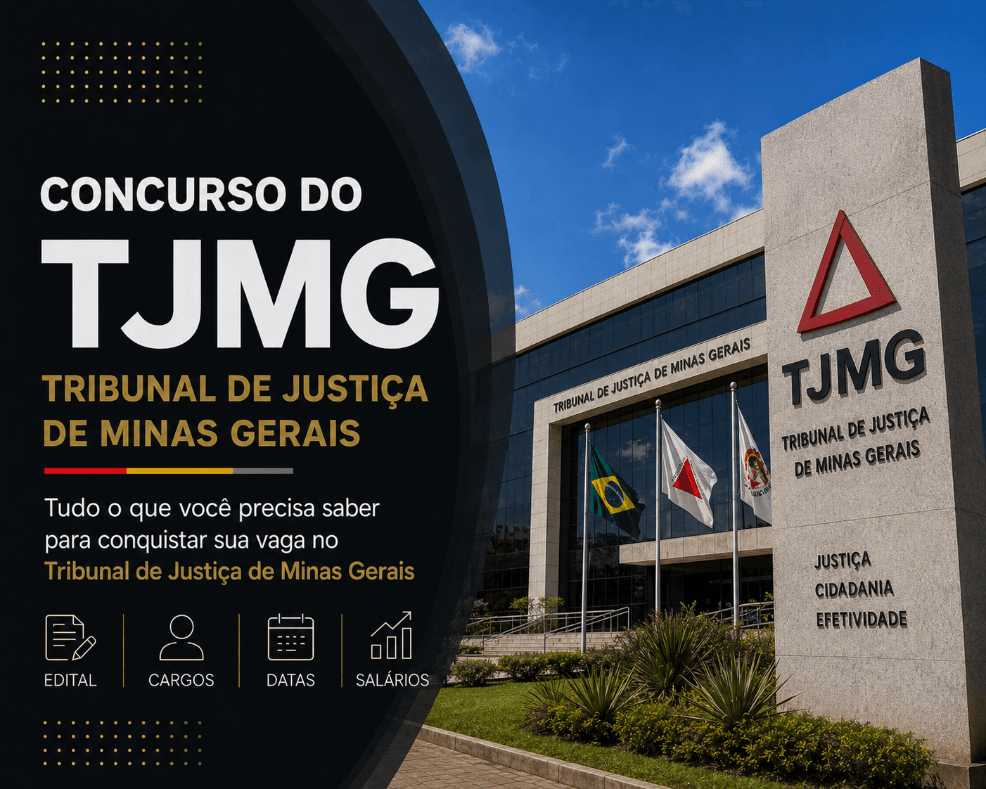 Concurso TJMG Servidores 2026: novo edital previsto com mais de 3.600 vagas em aberto