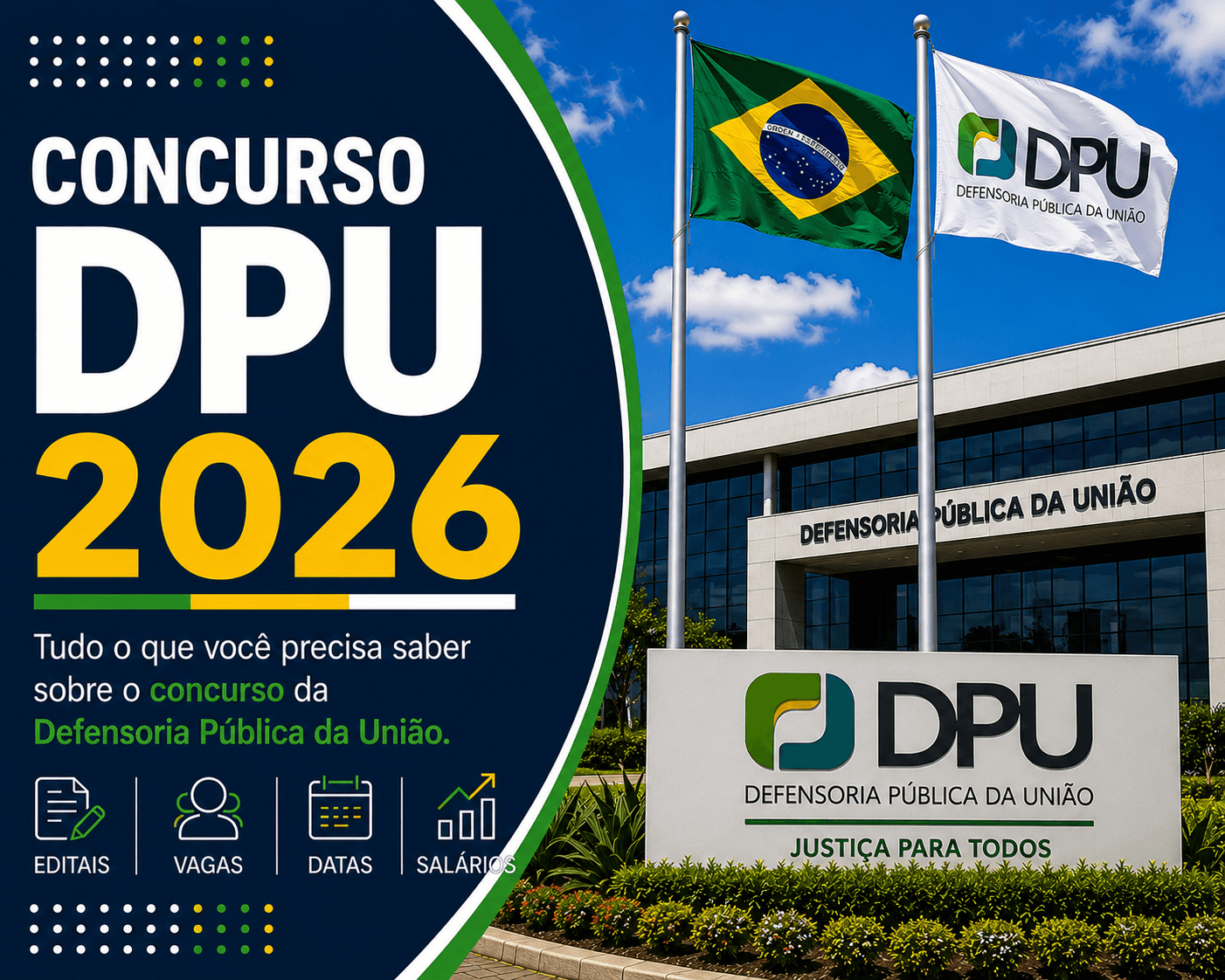Concurso DPU 2026: Defensoria Pública da União publica resolução do VII concurso para Defensor Público Federal — subsídio de R$ 28.955,25